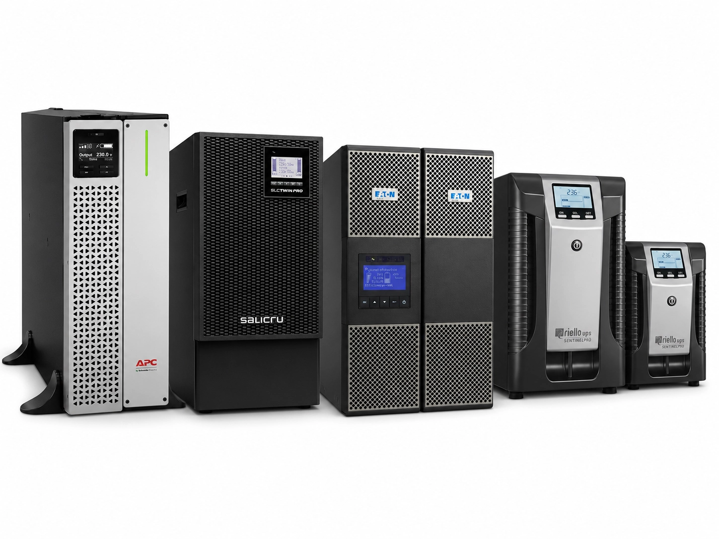 Gama de sistemas SAI/UPS profesionales para empresas: torres y equipos rack